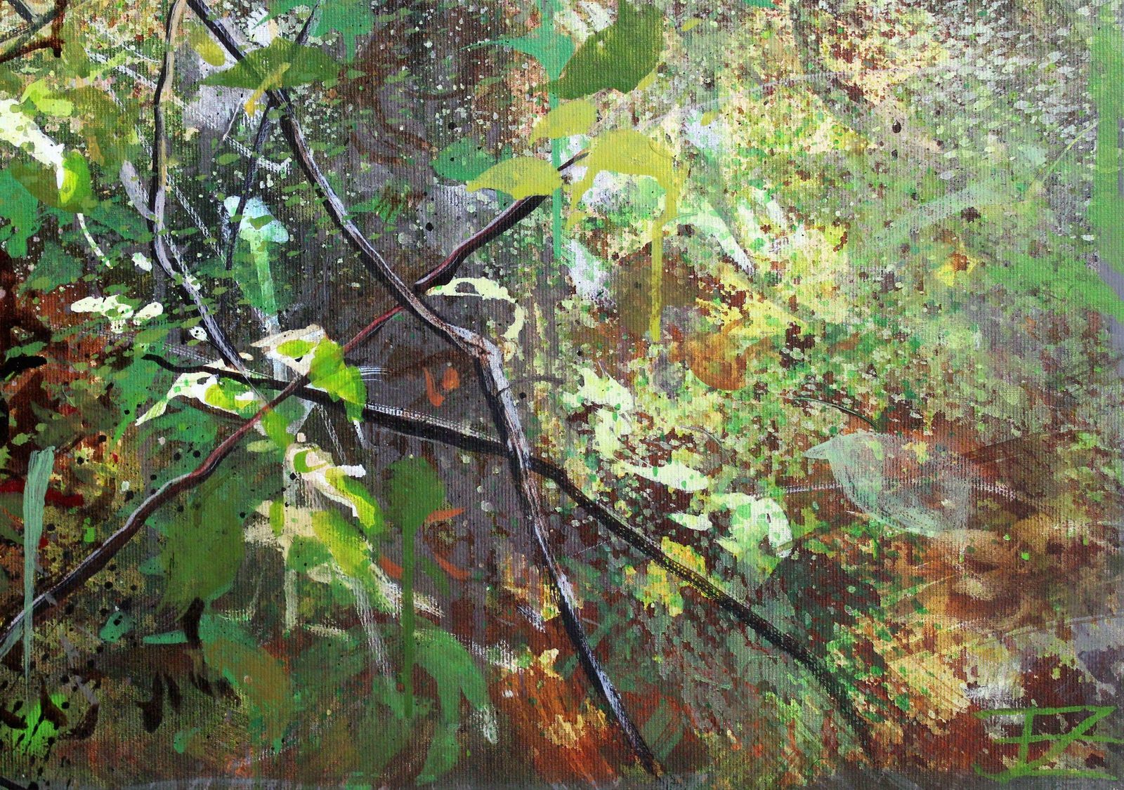 Janis Zingitis On The Forest Trail. 2023., Canvas, Acrylic, 90x120 Cm 2023 photo for sale