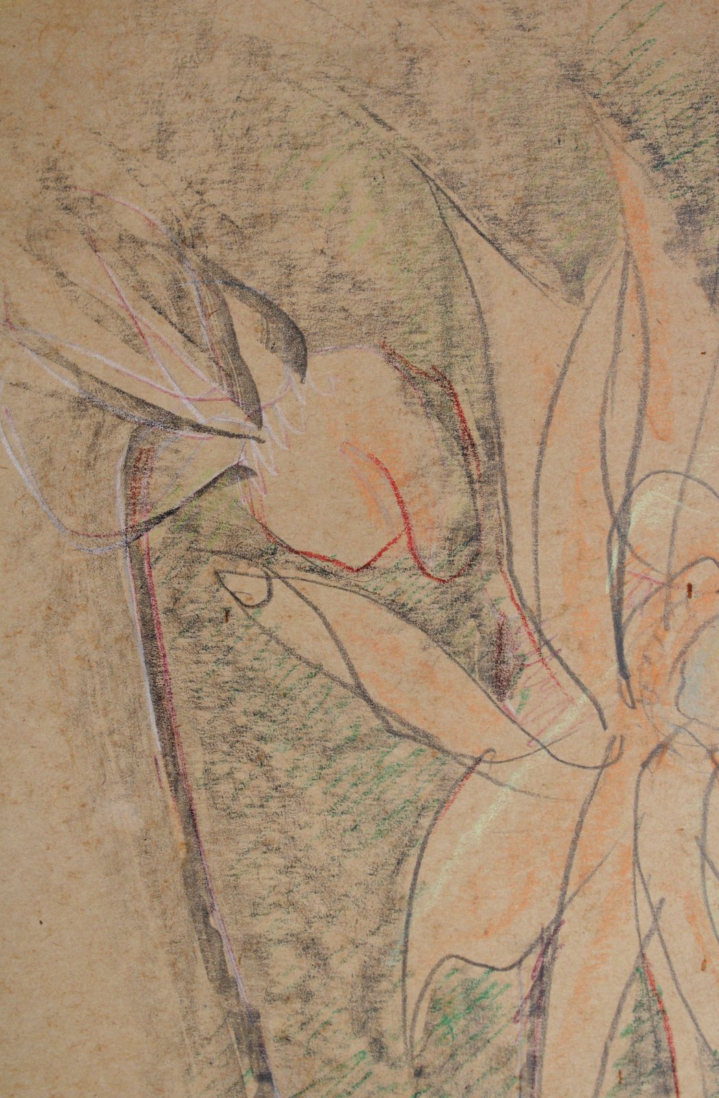 Victor Karnauh Flower. Paper, Pastel 33x27 Cm photo furniture