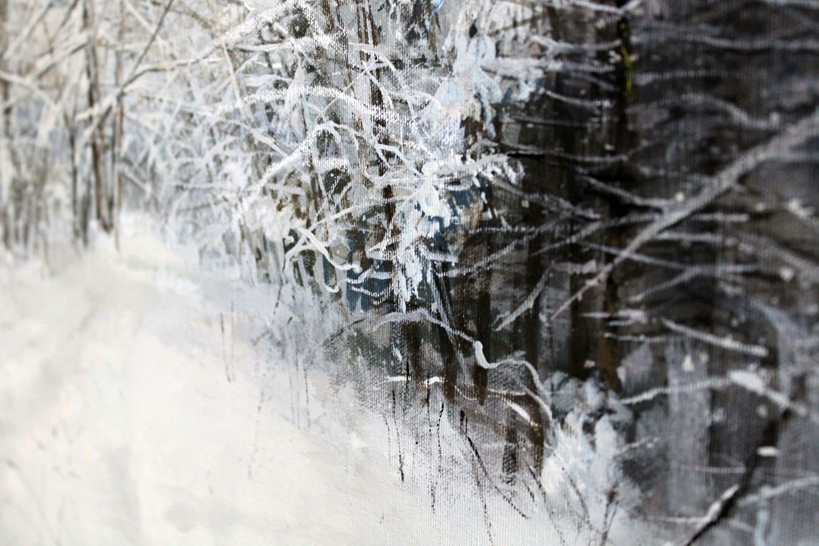 Janis Zingitis Winter Road In The Forest. 2023, Oil On Canvas, 60x80 Cm 2023 photo vintage
