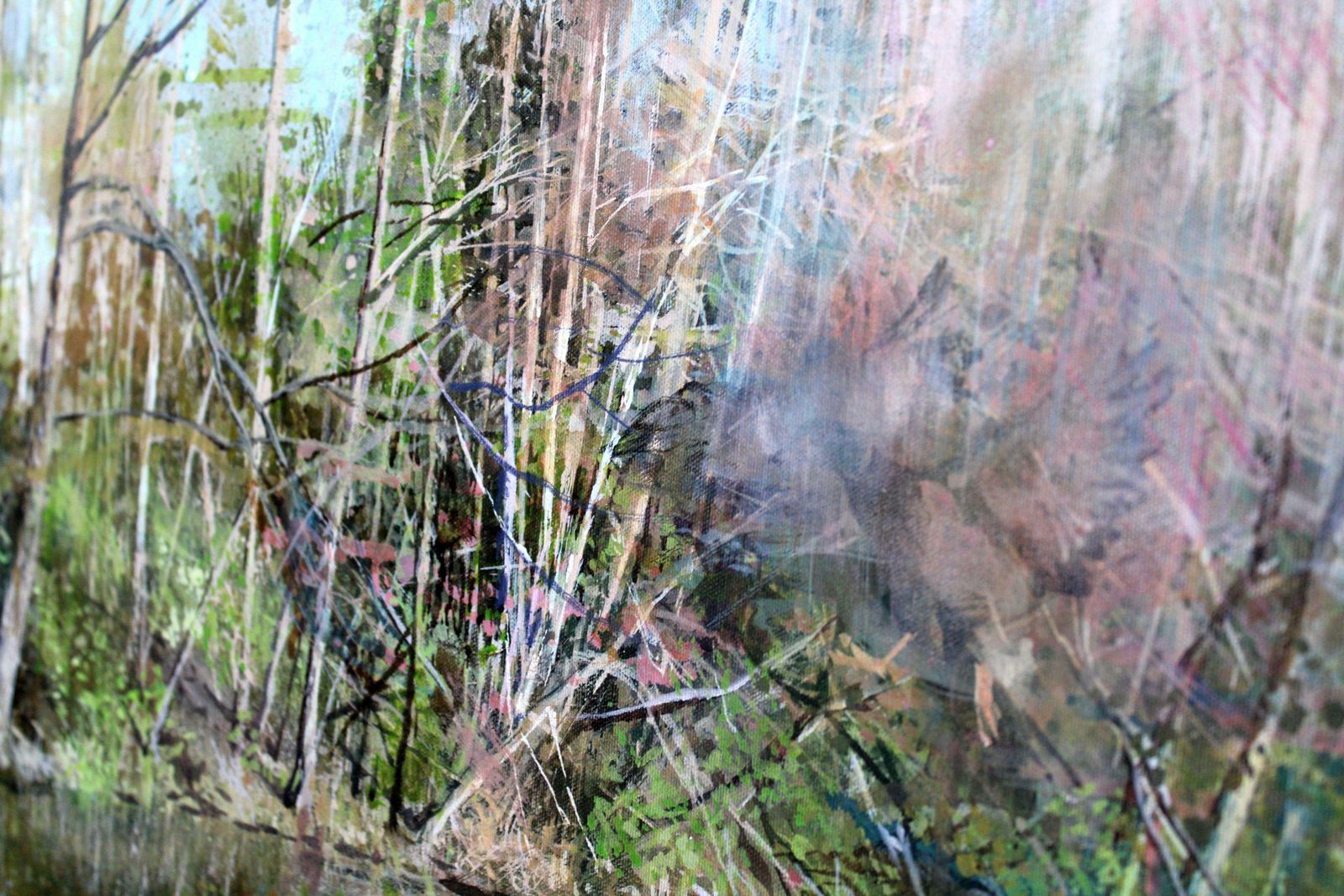 Janis Zingitis Lake Shore In Spring. 2023, Acrylic On Canvas, 60x80 Cm photo vintage