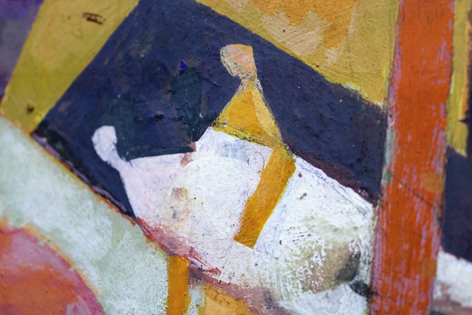 Victor Karnauh A Walk In The Village. Oil On Cardboard, 45x45 Cm photo furniture