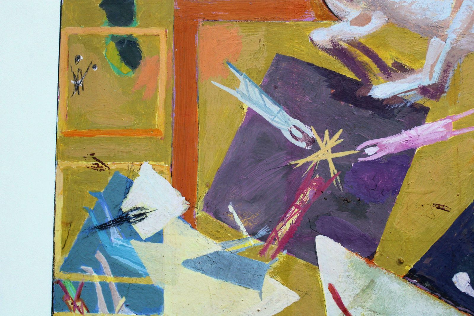 Victor Karnauh A Walk In The Village. Oil On Cardboard, 45x45 Cm photo buy