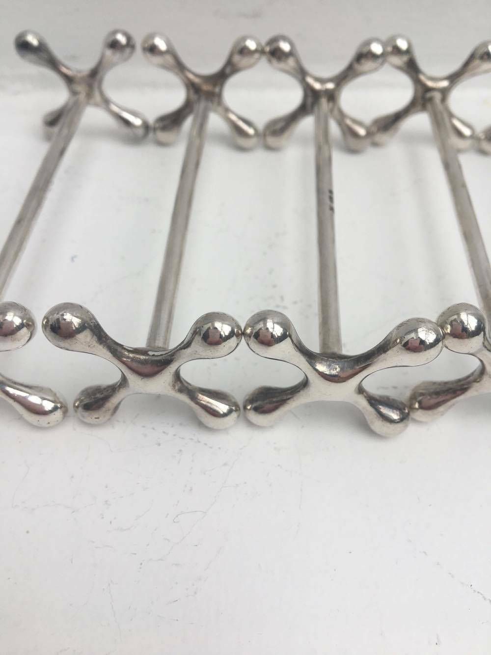 Knife Rests Set 14 Wmf German Silver Plated 1930s, Vintage Silver Plated Knife Holders, Vtg Art Deco Jacks, German Jacks Shaped photo buy