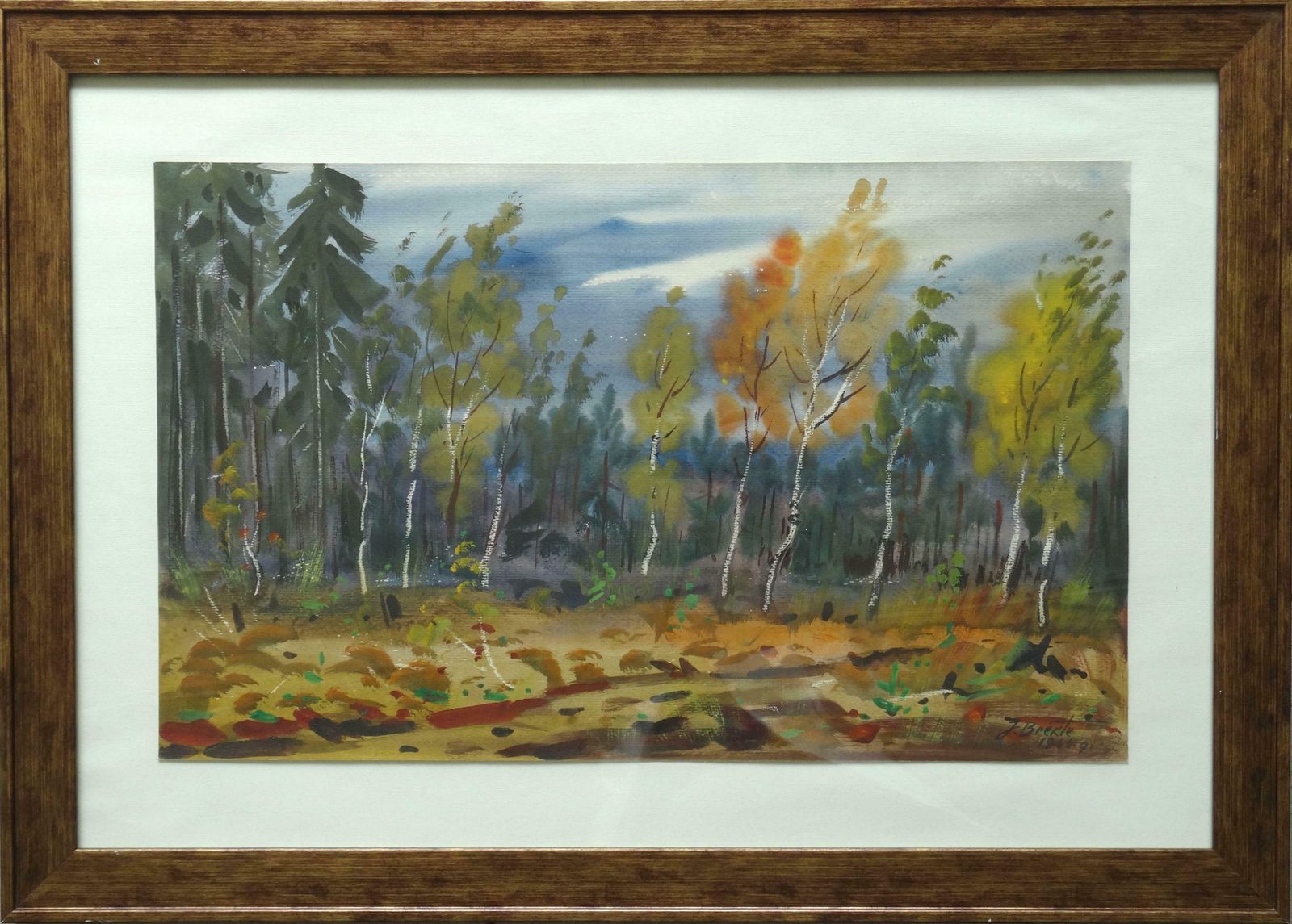 Janis Brekte Autumn Landscape. 1966. Watercolor On Paper. 33, 5 X 54 Cm 1966 photo furniture