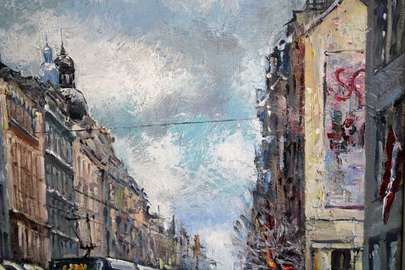 Rolands Krisjans Winter In The City. Oil On Canvas, 73.5x85 Cm photo 1159.0