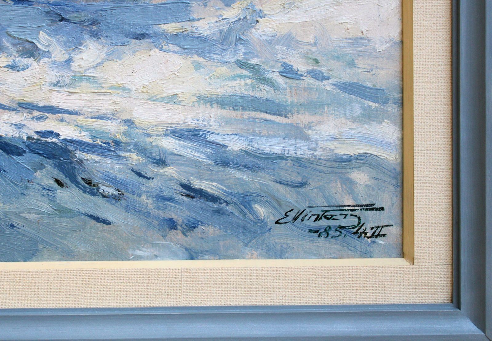 Edgars Vinters Sunny Winter Landscape. 1985, Cardboard, Oil, 45x58 Cm 1985 photo buy