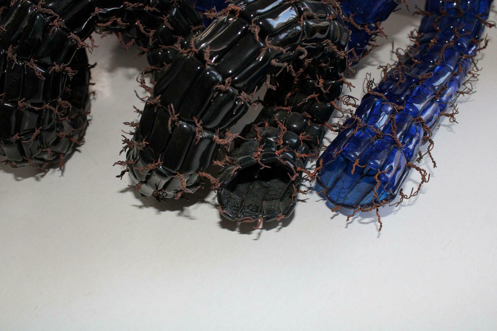 Marta Gibiete Direction Blue   Black. 2006, Glass, Copper, Author Technique 18x56x50 Cm 2006 photo vintage