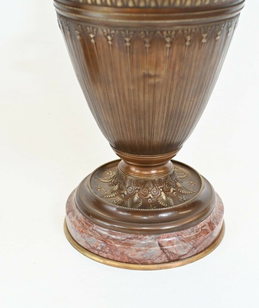 Pair French Bronze Amphora Urns After Barbedienne Classical Antiquity photo buy