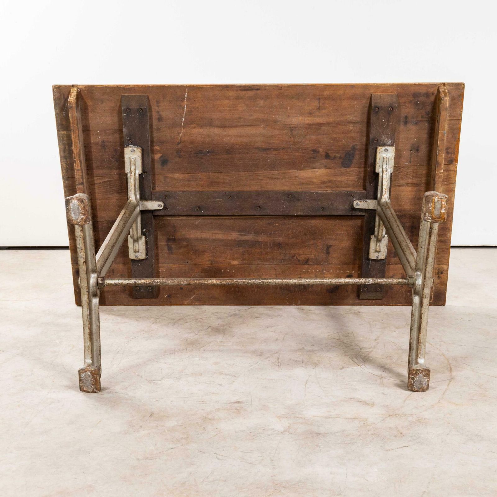 1930’s Original Cast Base Fischel Bistro Dining Table photo furniture