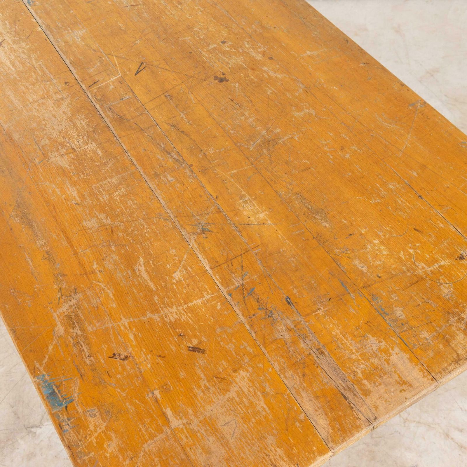 1930’s Original Cast Base Fischel Bistro Dining Table photo vintage