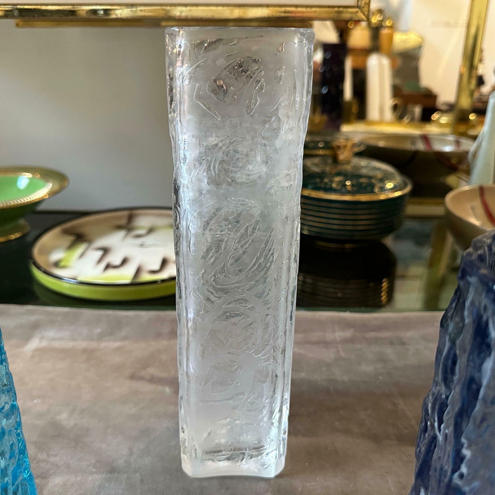 1970s Set Of Four Space Age Glass European Vases photo Home Decor