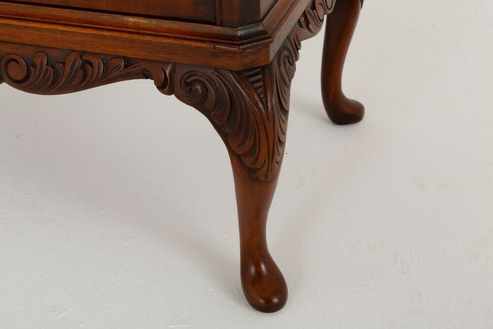 Queen Anne Cocktail Cabinet Revival Mahogany Drinks Chest photo furniture