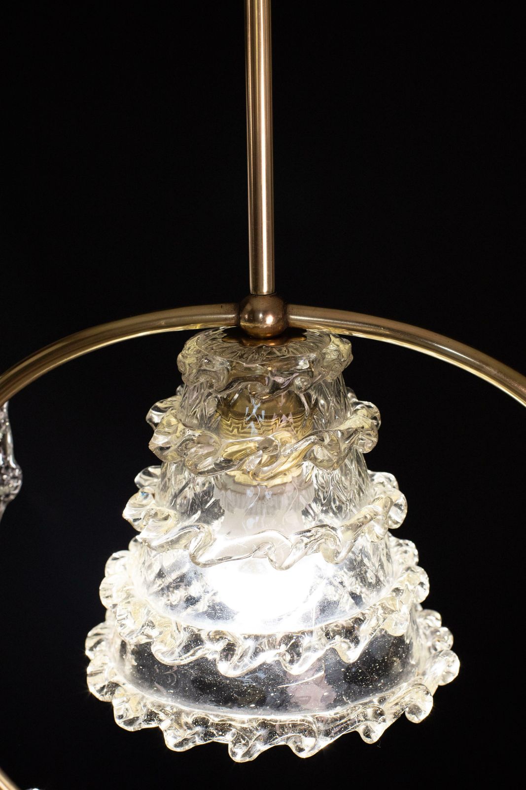 Elegant Art Decò Barovier And Toso Chandelier, 1940s photo Lighting