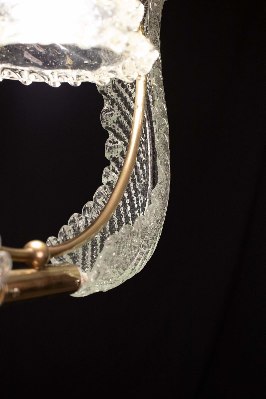1202.0 Elegant Art Decò Barovier And Toso Chandelier, 1940s photo