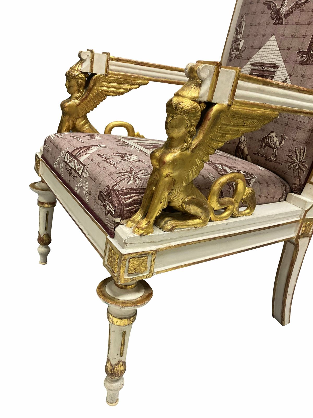 A Painted & Gilded French Empire Armchair photo 2242.0