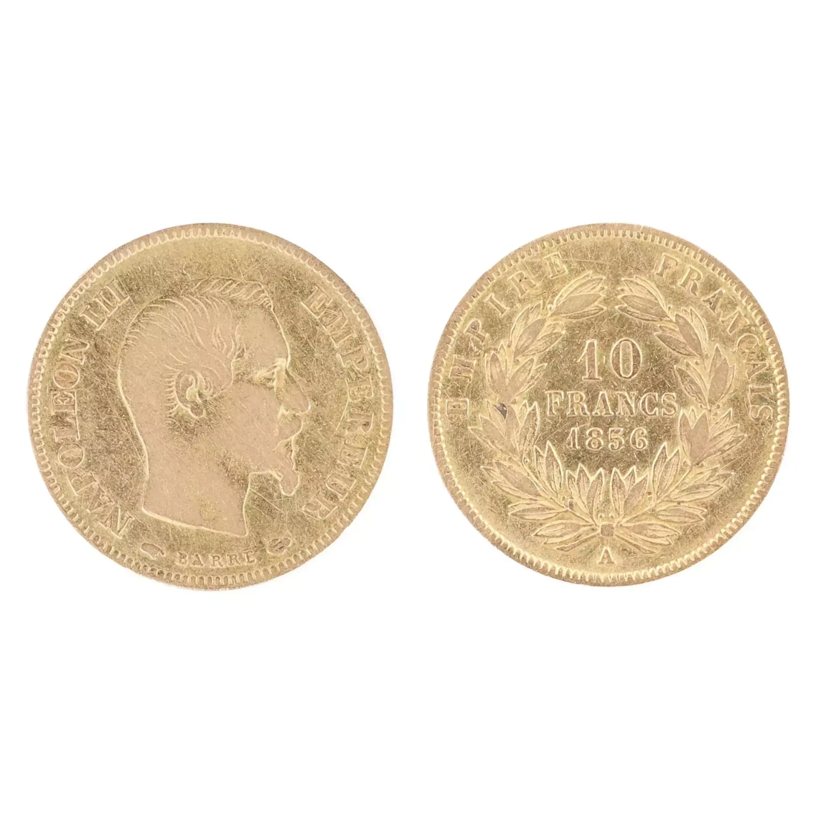 Gold Coin 10 Francs. France, 1856.