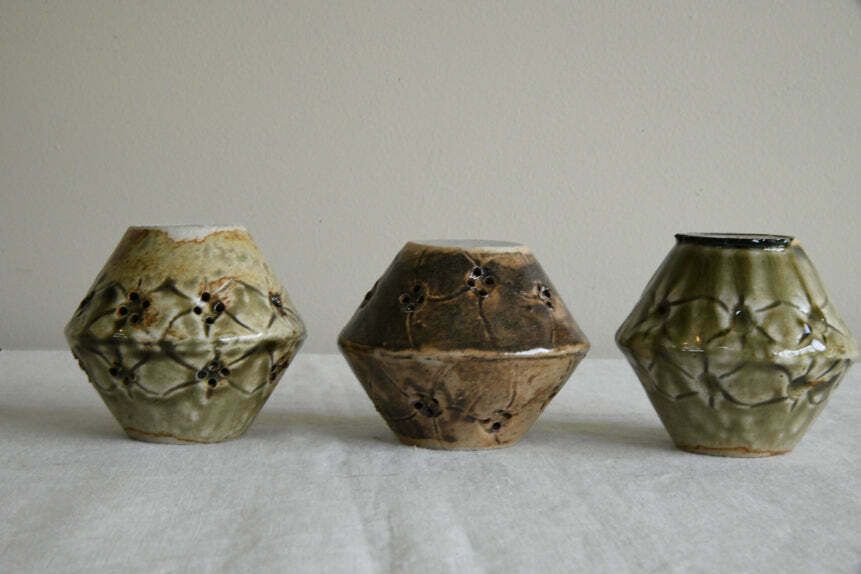 3 Studio Pottery Pots photo Home Decor