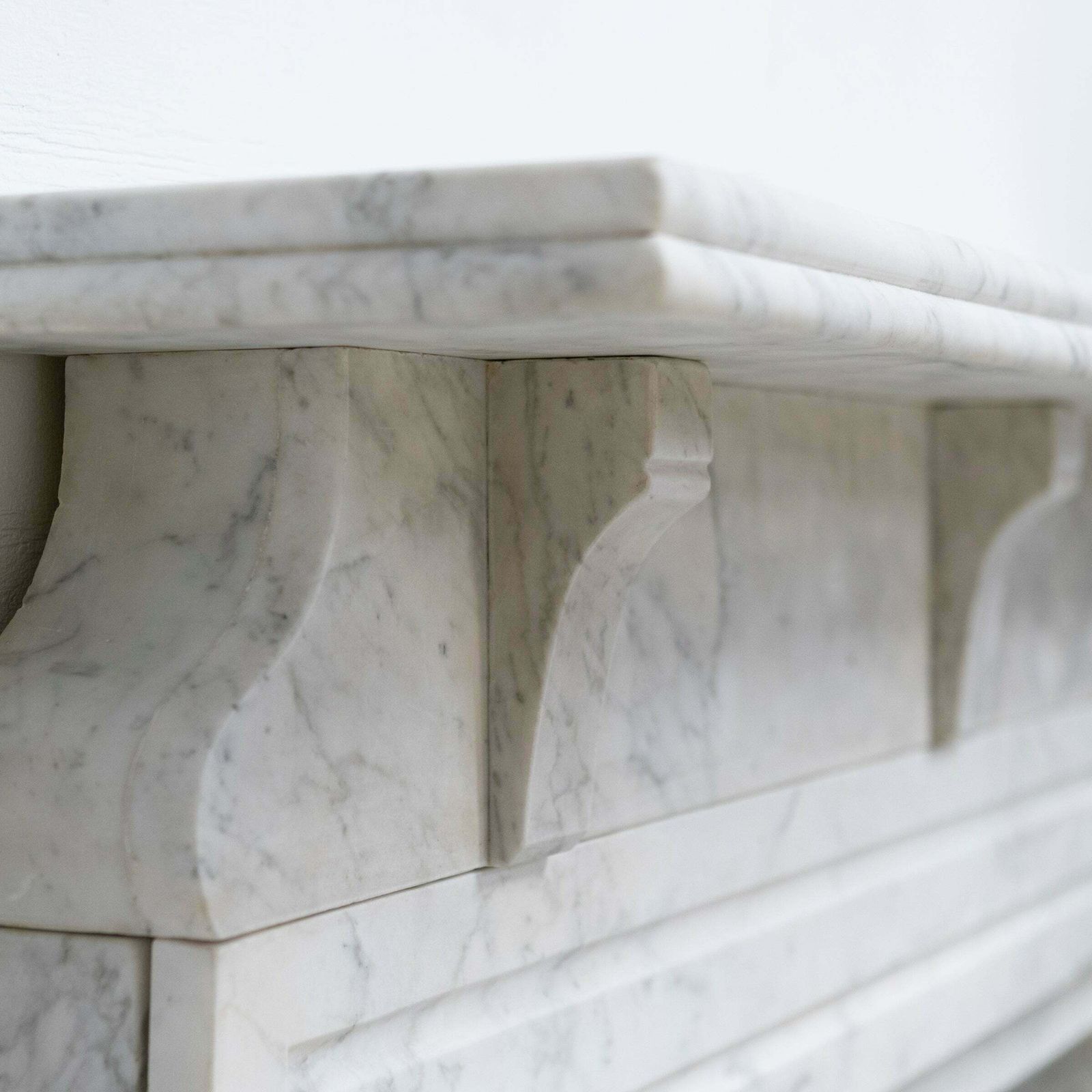 Antique Carrara Marble Chimneypiece photo Home Fixtures