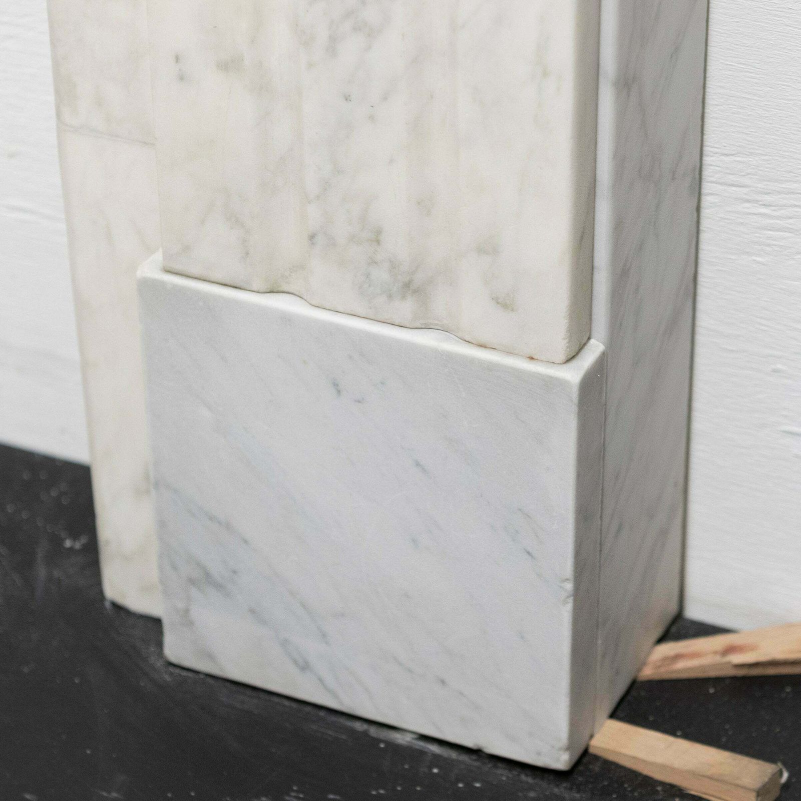 photo for sale Antique Carrara Marble Chimneypiece