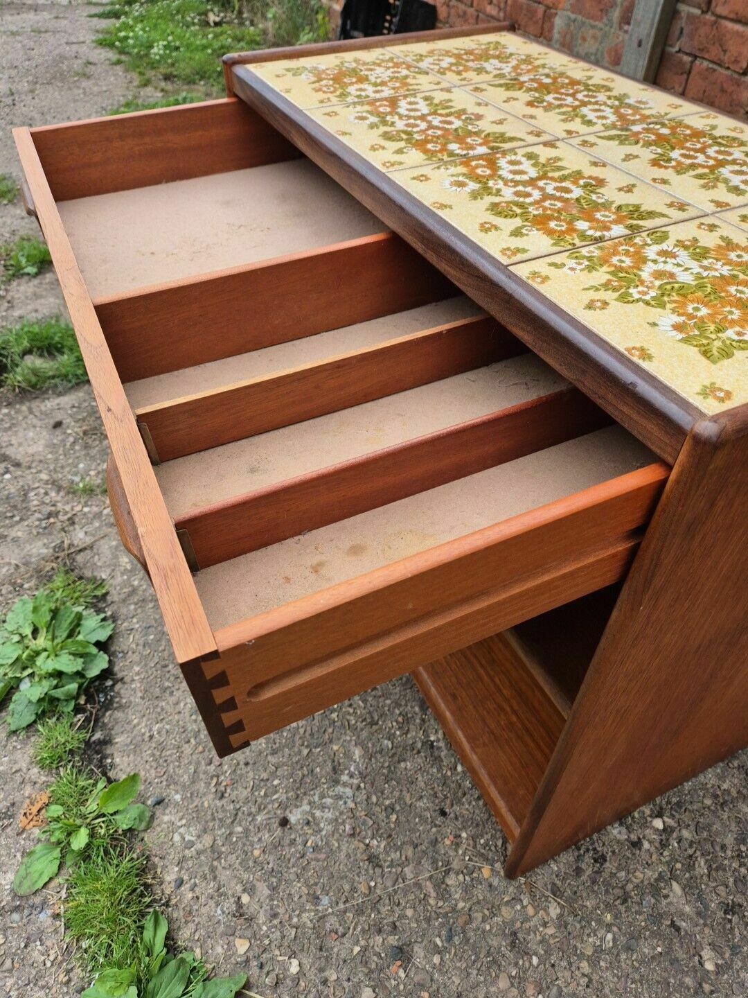 Mid Century, Vintage Retro, G Plan Teak Tiled Top Sideboard / Buffet / Bar photo vintage