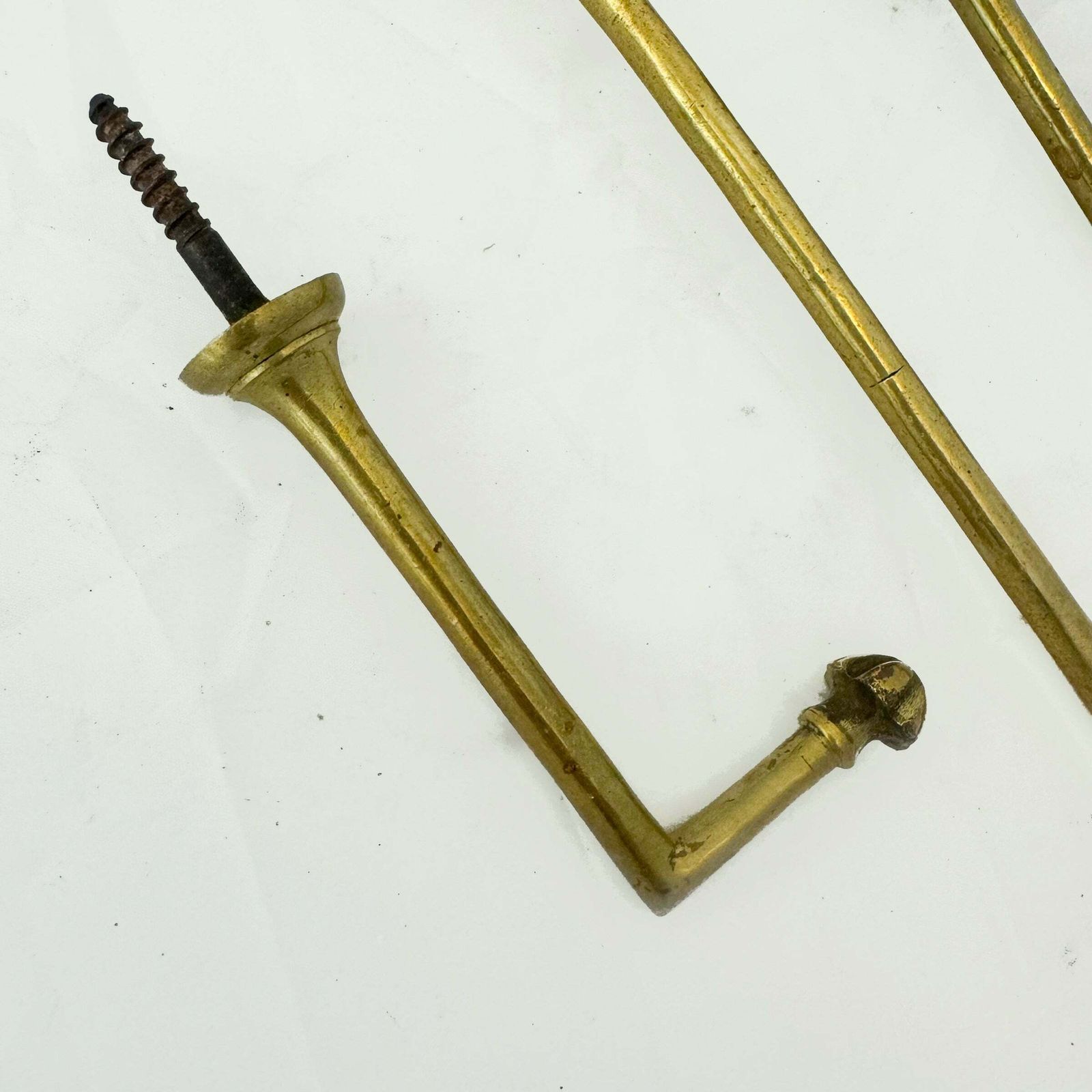 Antique Victorian Brass Door Hooks | Set Of 3 photo Home Fixtures