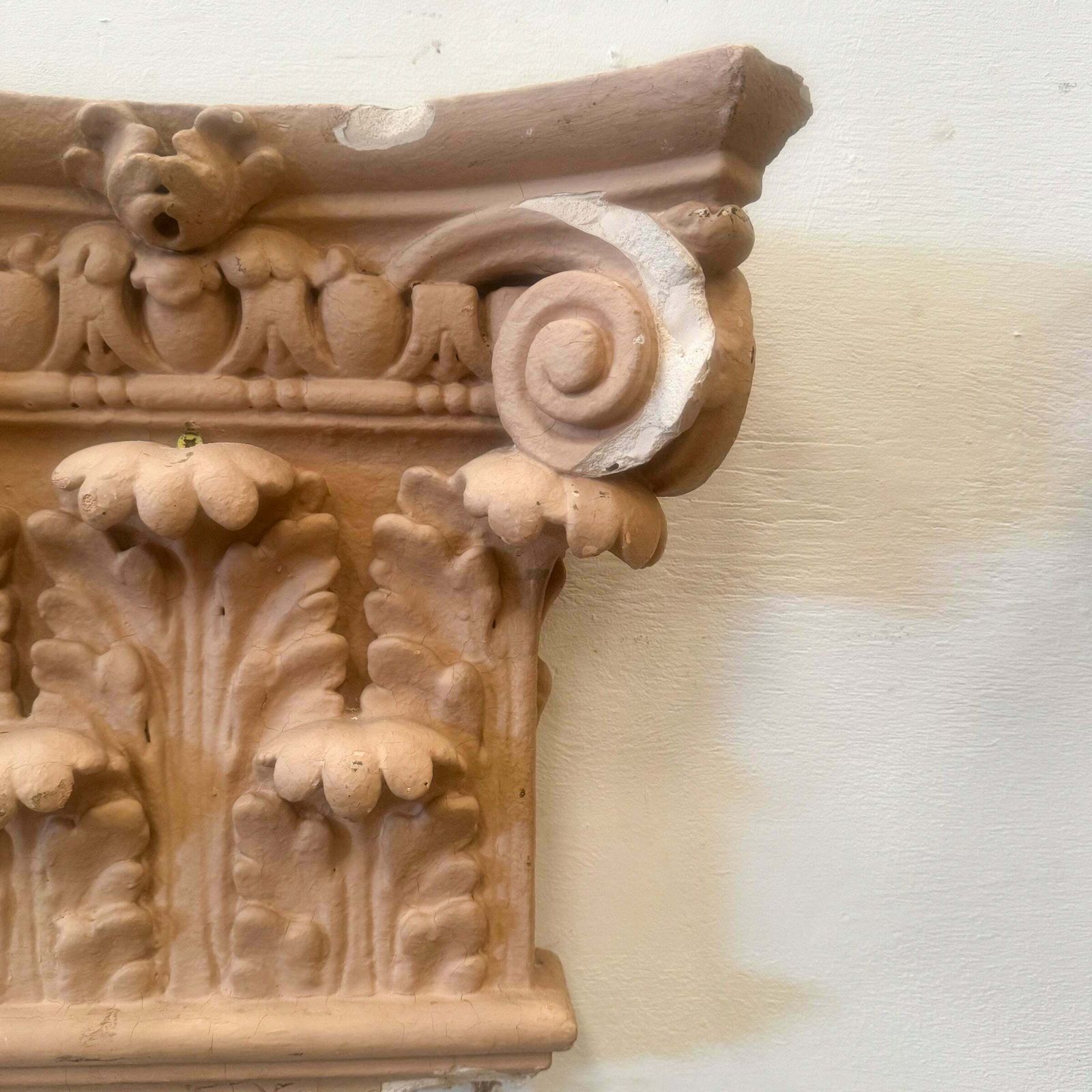 Set Of 4 Plaster Corinthian Capitals photo Home Decor