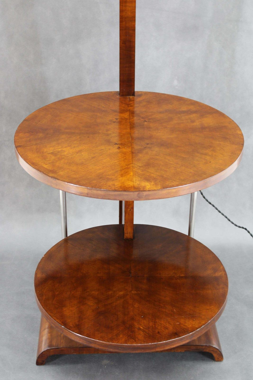 Lighting 1930s Jindrich Halabala Floor Lamp In Walnut Finish , Restored photo