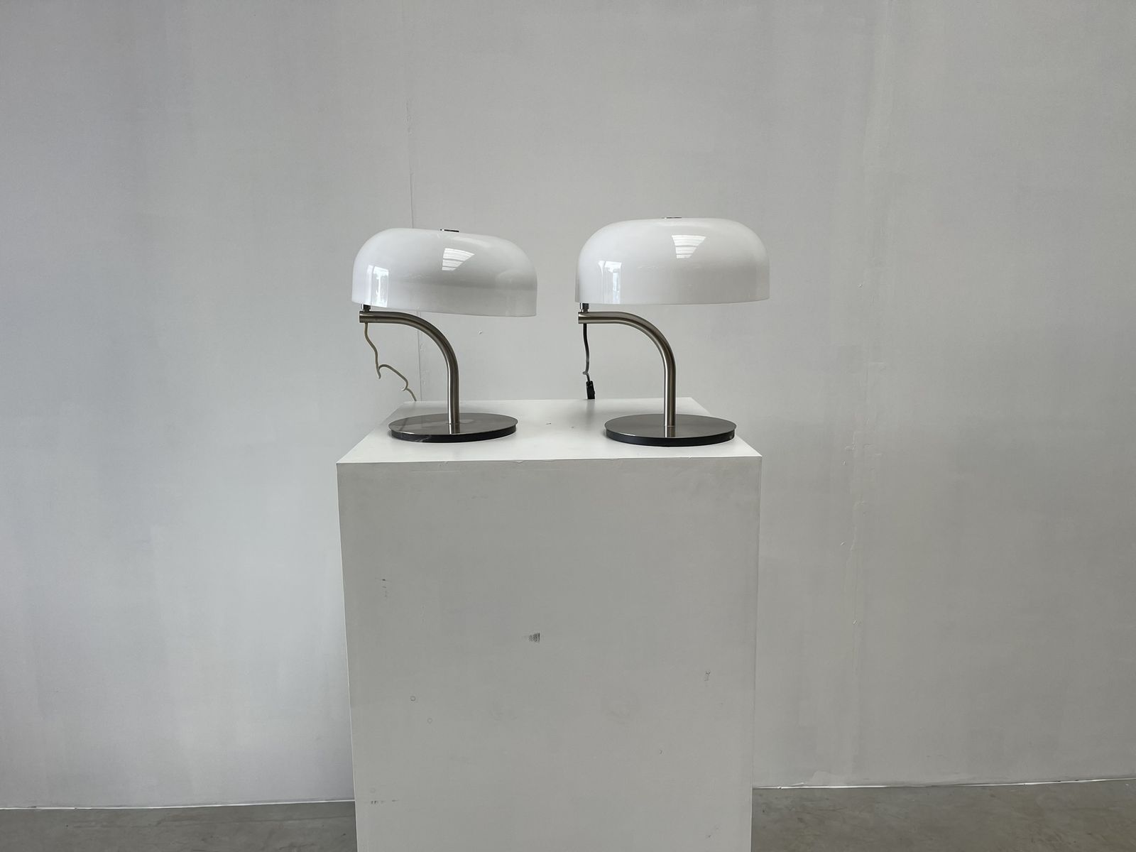 photo vinterior Pair Of Table Lamps By Giotto Stoppino For Valenti, 1980s