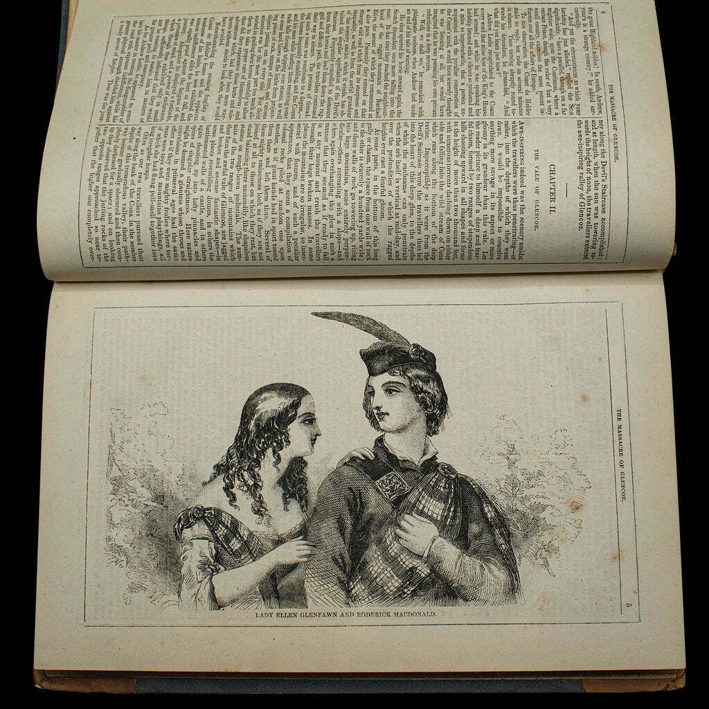 Antique Book, Massacre Of Glencoe, G. Reynolds, English Novel, Victorian, C.1860 photo 695.0
