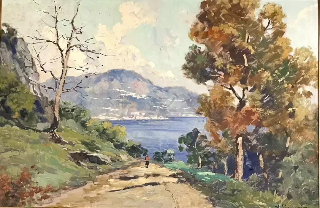 Landscape Painting By Ilio Giannaccini (1897 1968): Mid 20th Century Italy photo 1408.0