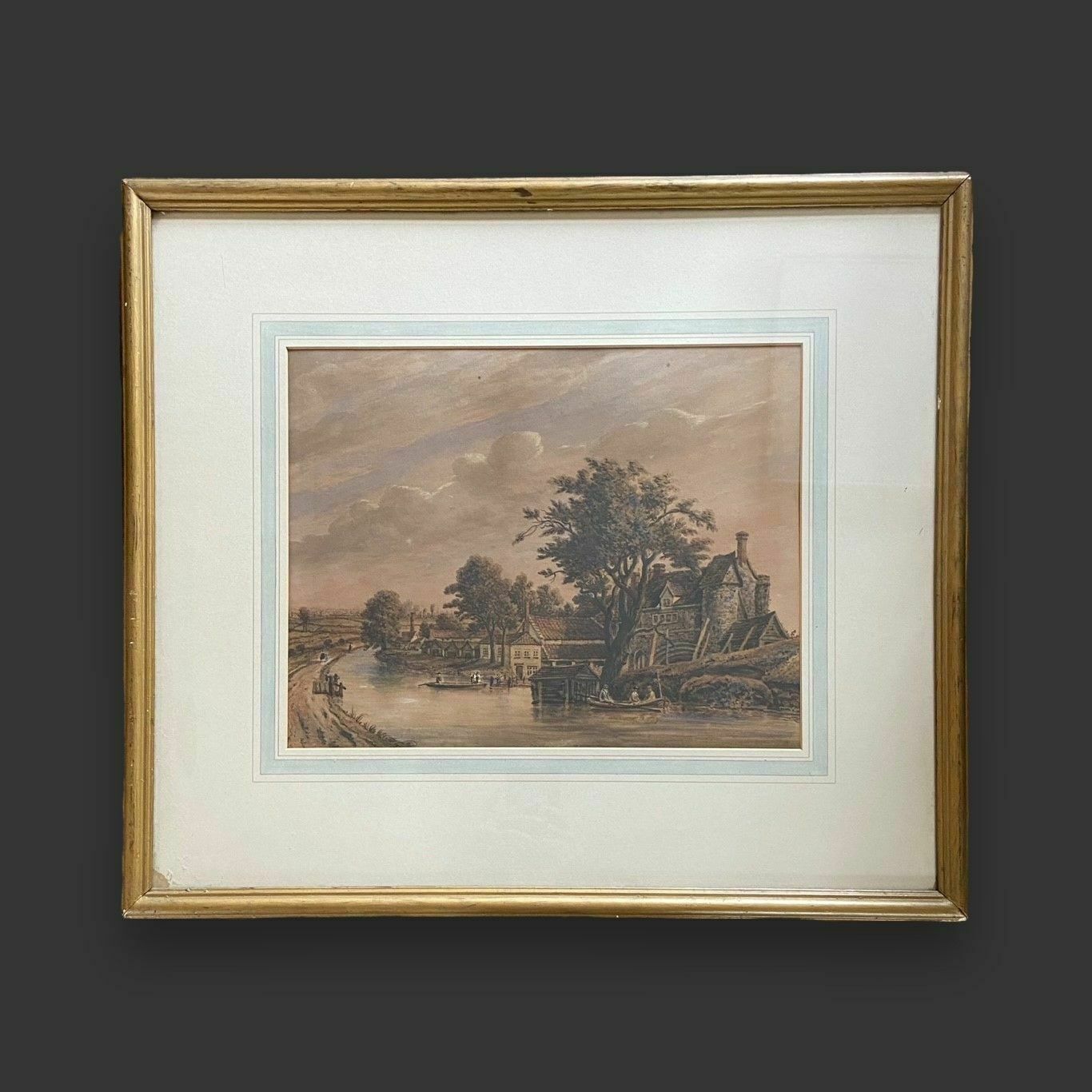 James George Zobel Watercolour Of Pulls Ferry Norwich