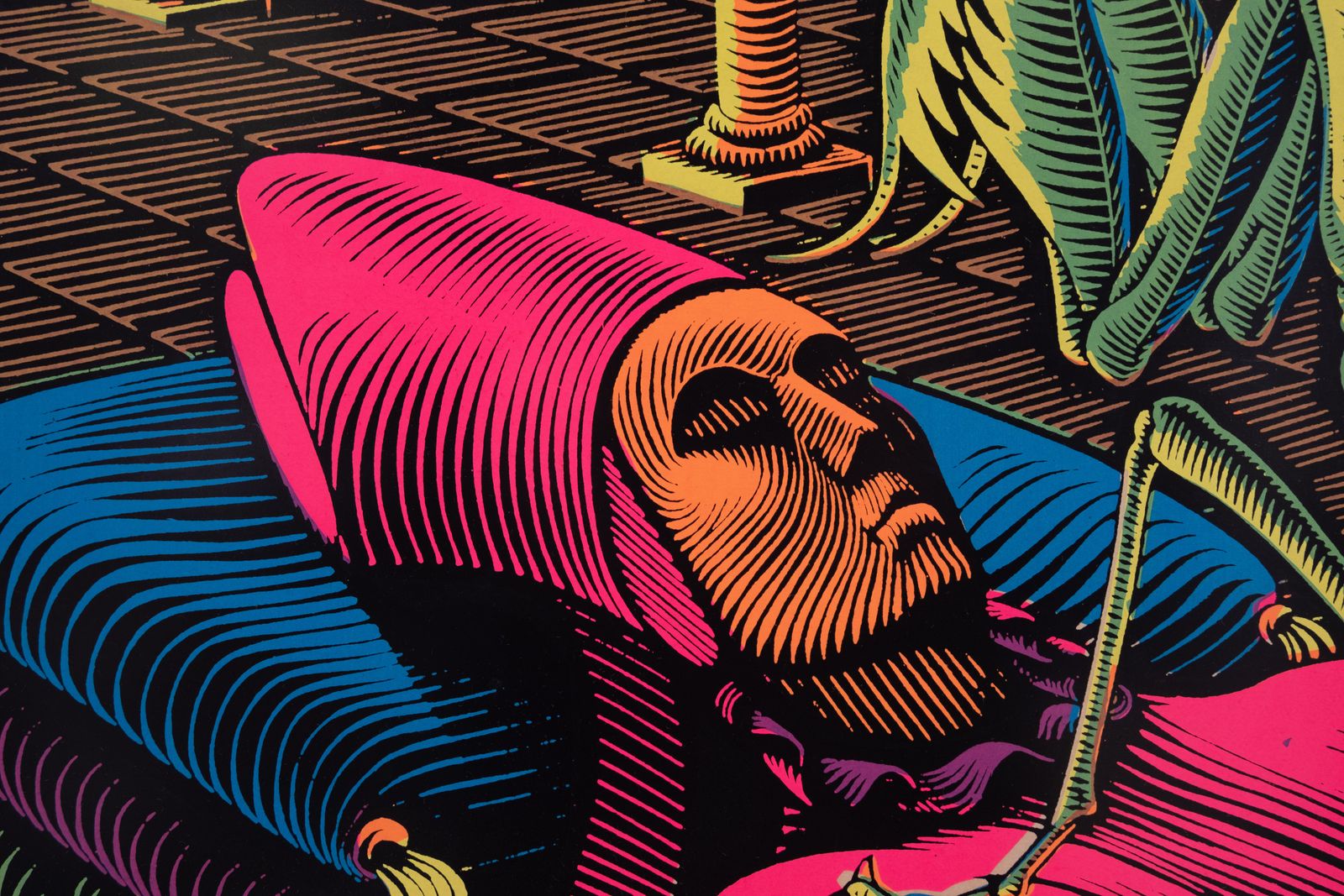 M.C. Escher Black Light Poster ''Dream'' Ca. Jaren 1960 photo Kunst