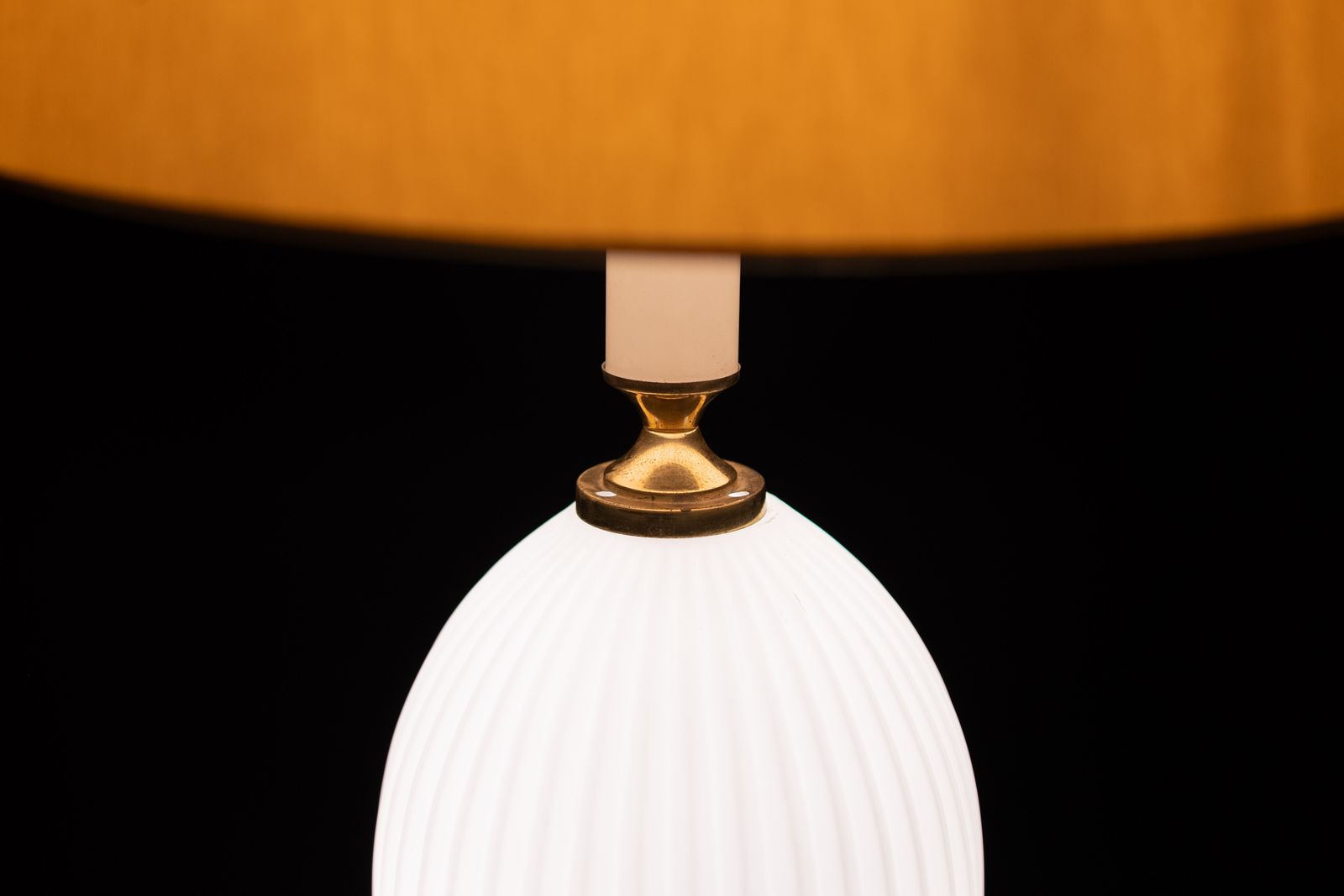 Philips Milk Glass Ribbed Table Lamp Design Louis Kalff 1950s photo buy