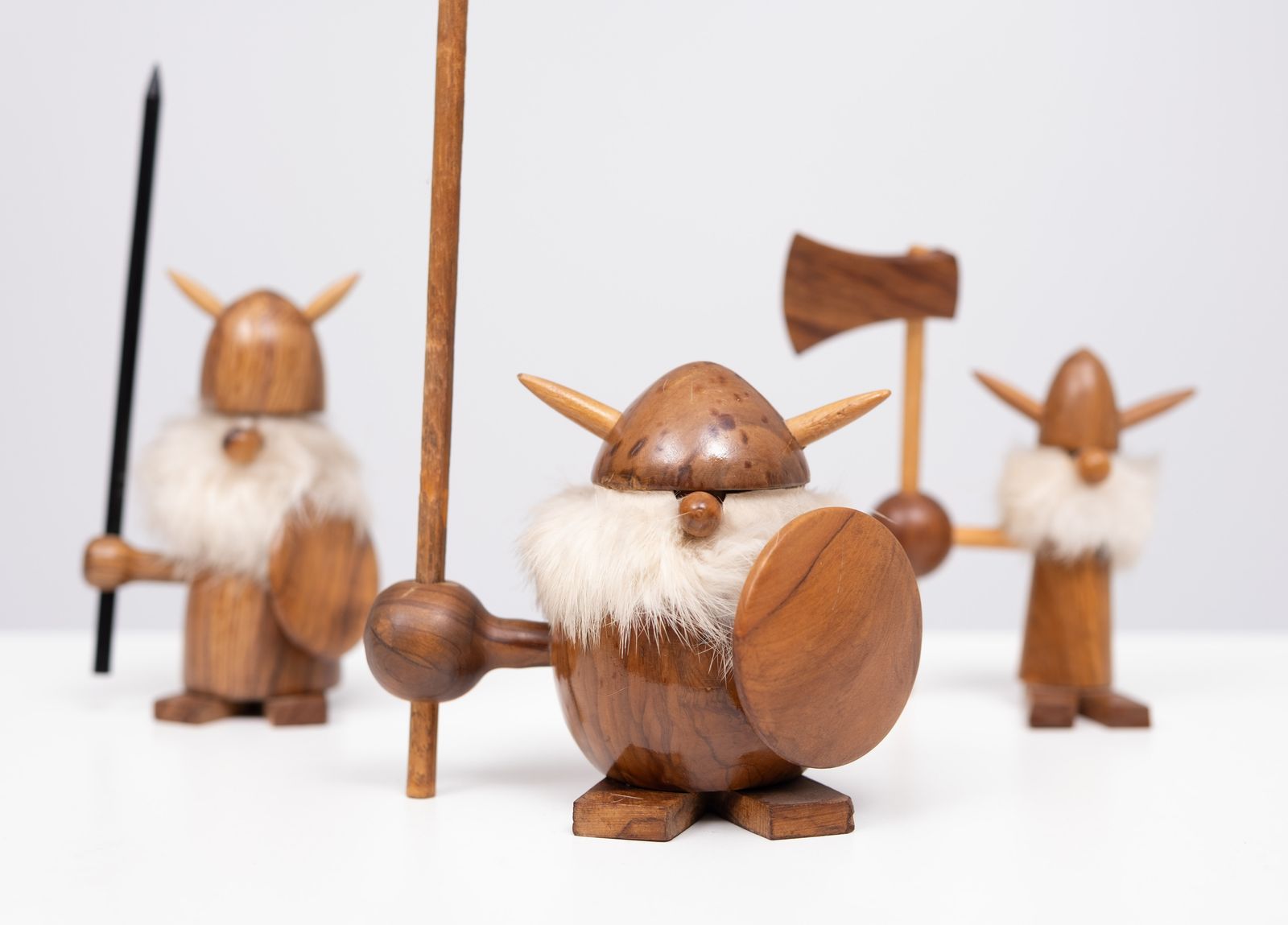 Teak Toy Vikings Kay Bojesen Denmark 1960s photo for sale