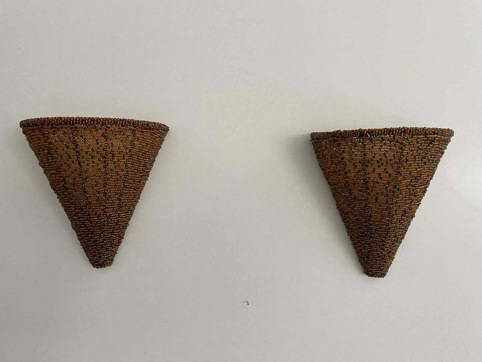 Murano Glass Rare Conic Design Pair Of Sconces, 1960s, Italy photo furniture
