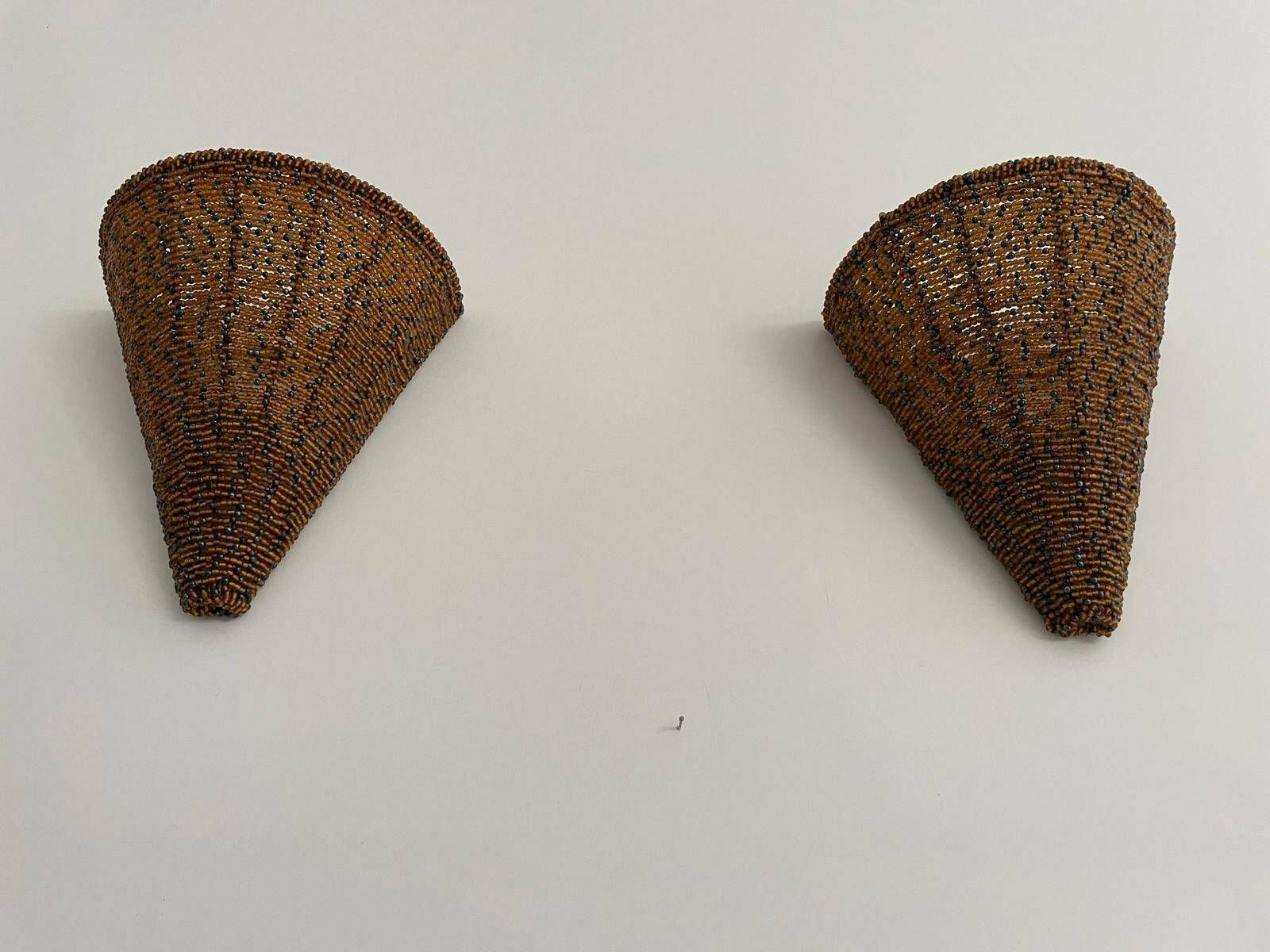 Murano Glass Rare Conic Design Pair Of Sconces, 1960s, Italy photo vinterior