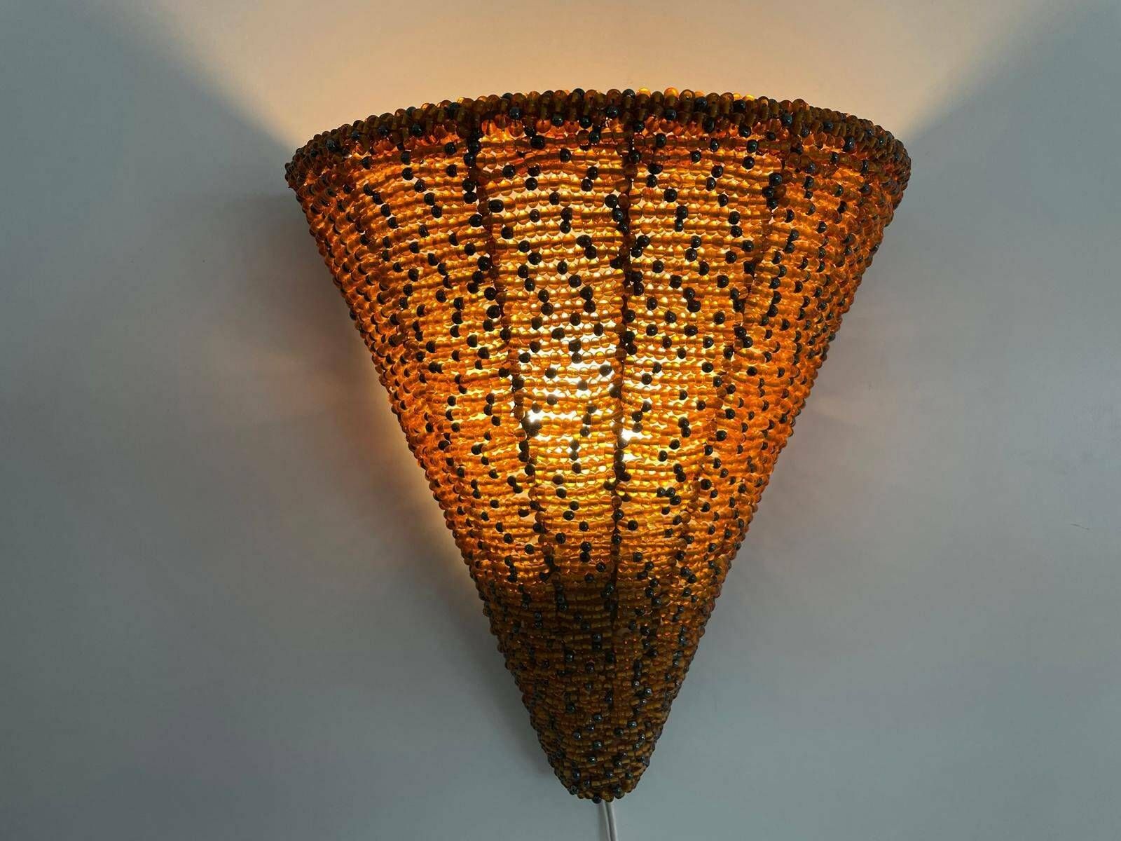 Murano Glass Rare Conic Design Pair Of Sconces, 1960s, Italy photo vintage