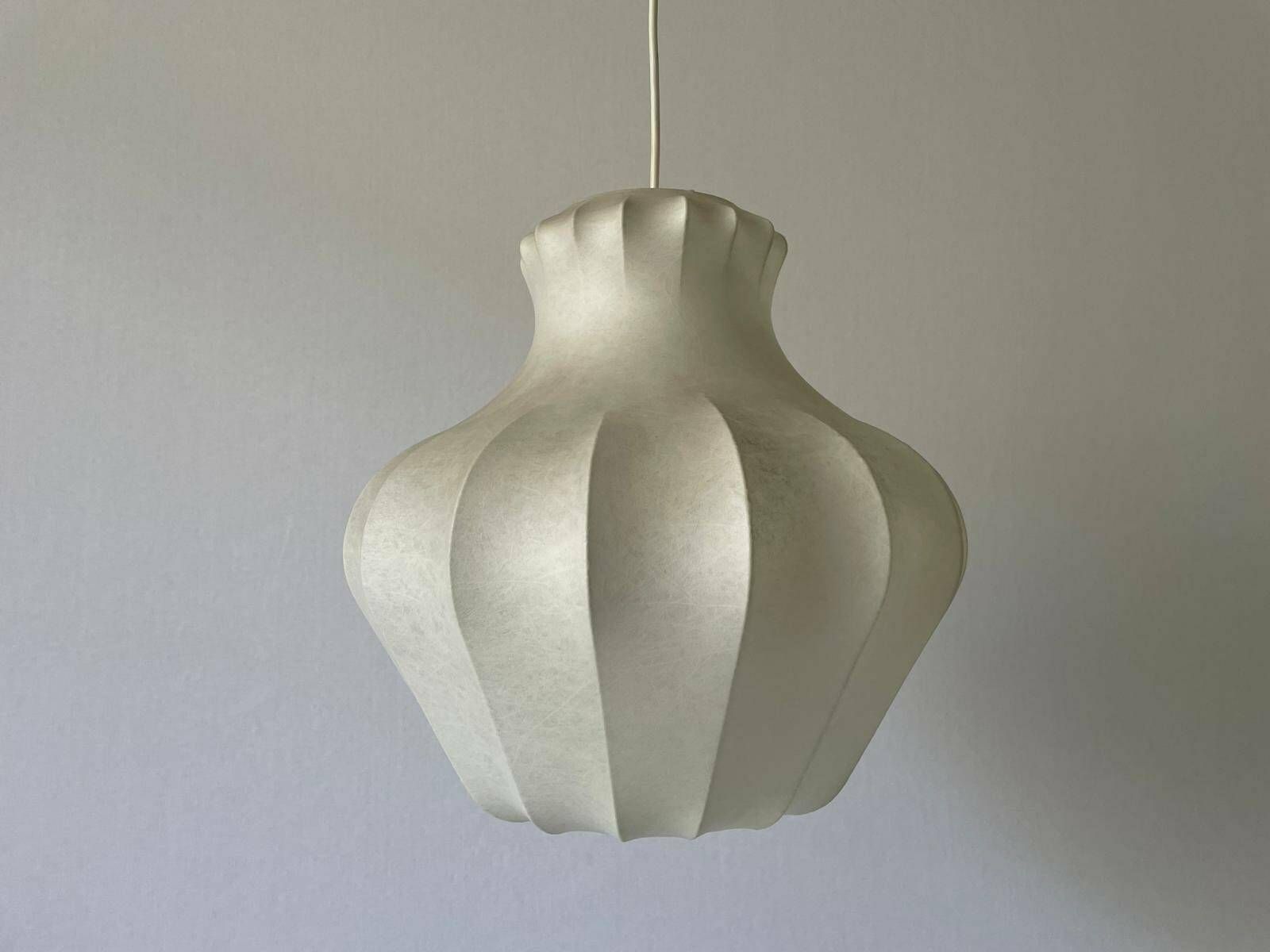 Flower Design Cocoon Pendant Lamp By Friedel Wauer For Goldkant, 1960s, Germany photo for sale