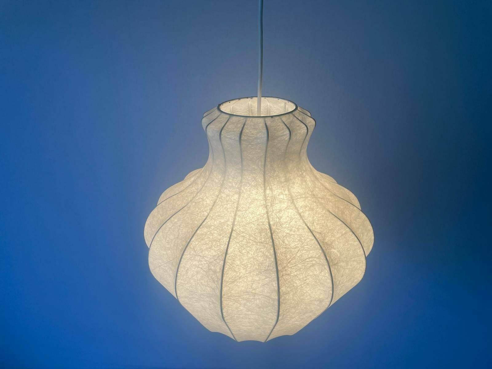 Flower Design Cocoon Pendant Lamp By Friedel Wauer For Goldkant, 1960s, Germany photo vinterior