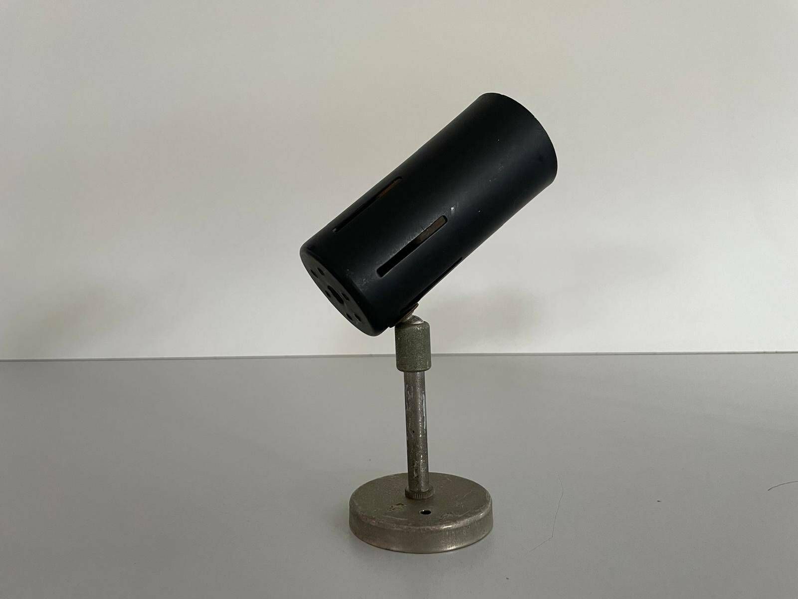 Italian Design Black Metal Spot Sconces, Set Of 3, 1950s, Italy photo vinterior