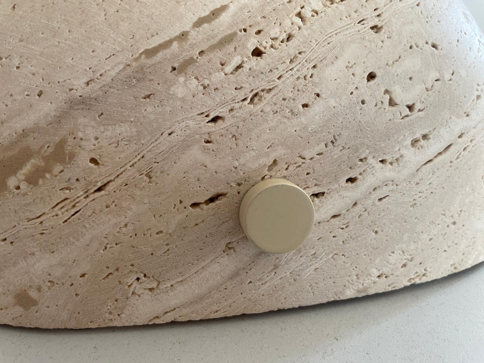 photo for sale Rare French Travertine Pair Of Sconces, 1960s, France