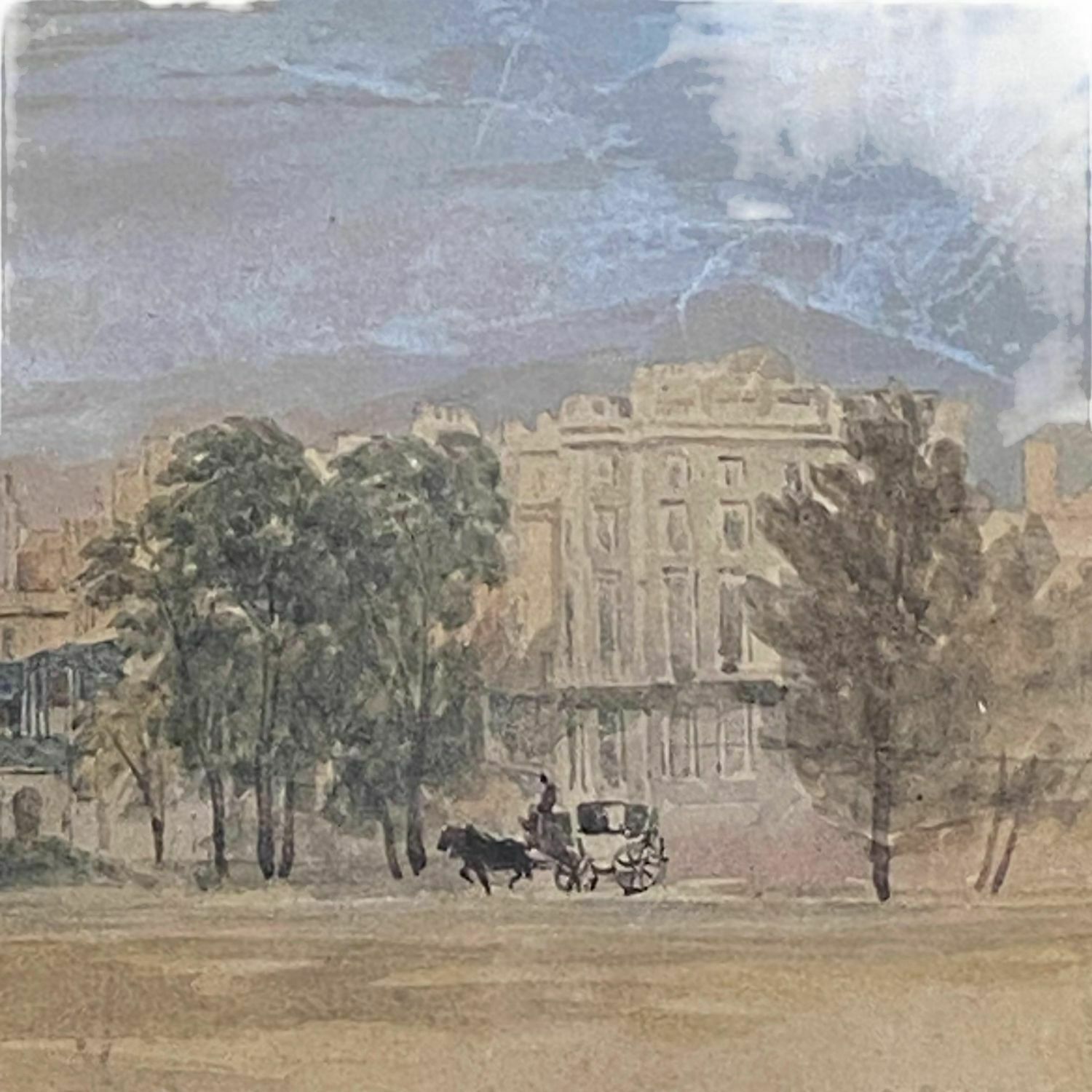 David Cox Jr. Watercolour Of Hyde Park London photo for sale