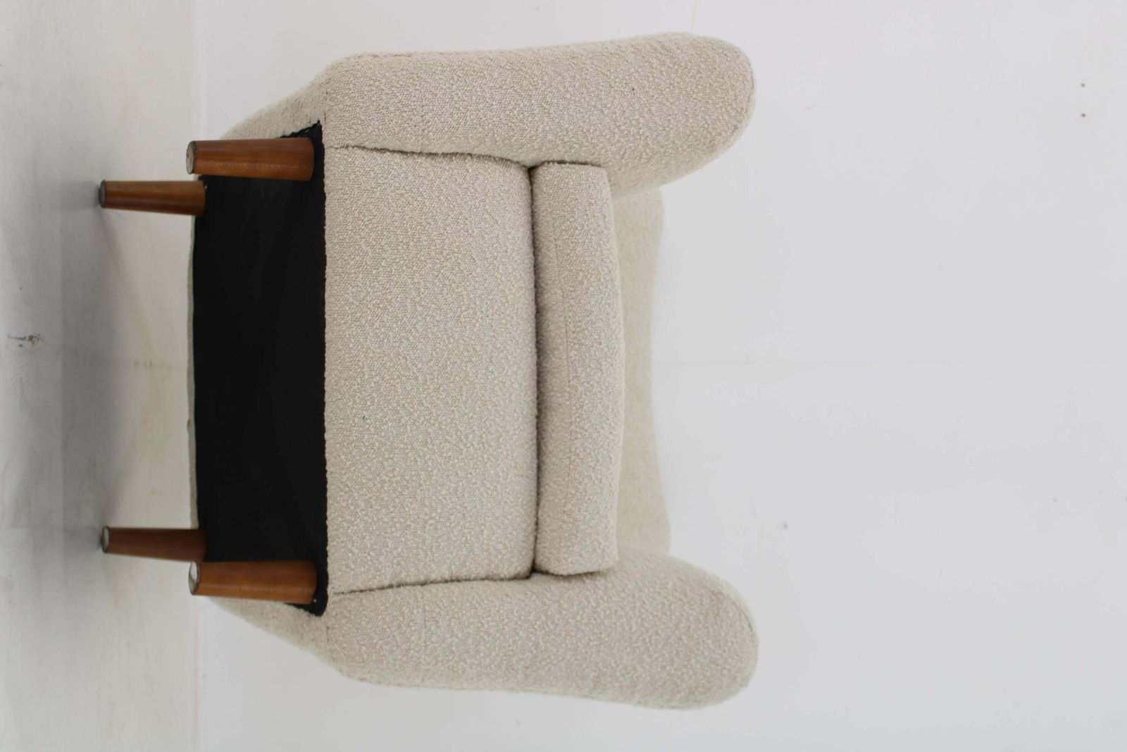 photo furniture 1970s Restored Armchair In Boucle Fabric