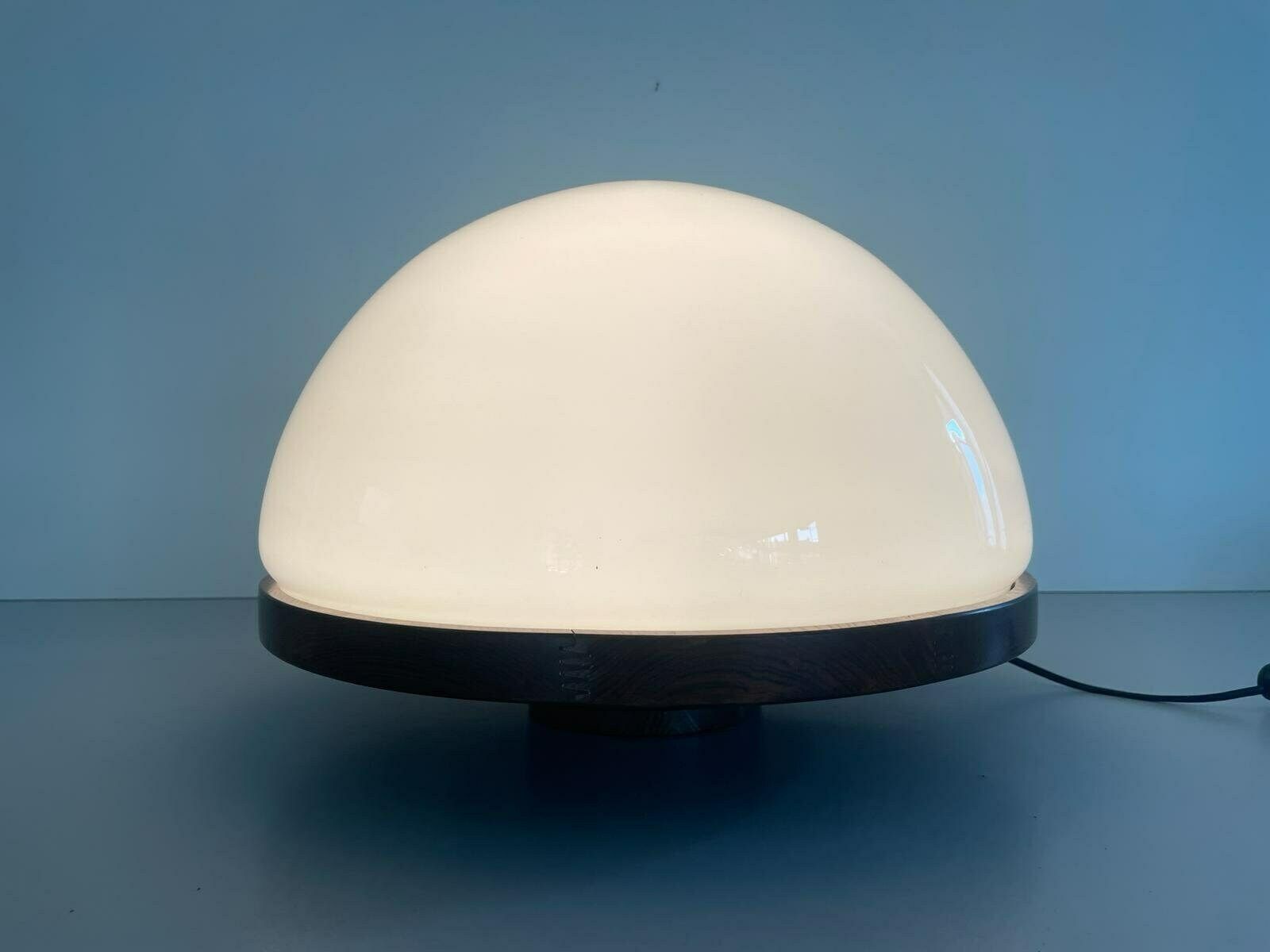 Model 3/3 Table Lamp In Glass And Wood By Luigi Massoni For Selenova, Italy, 1970s photo 5433.0