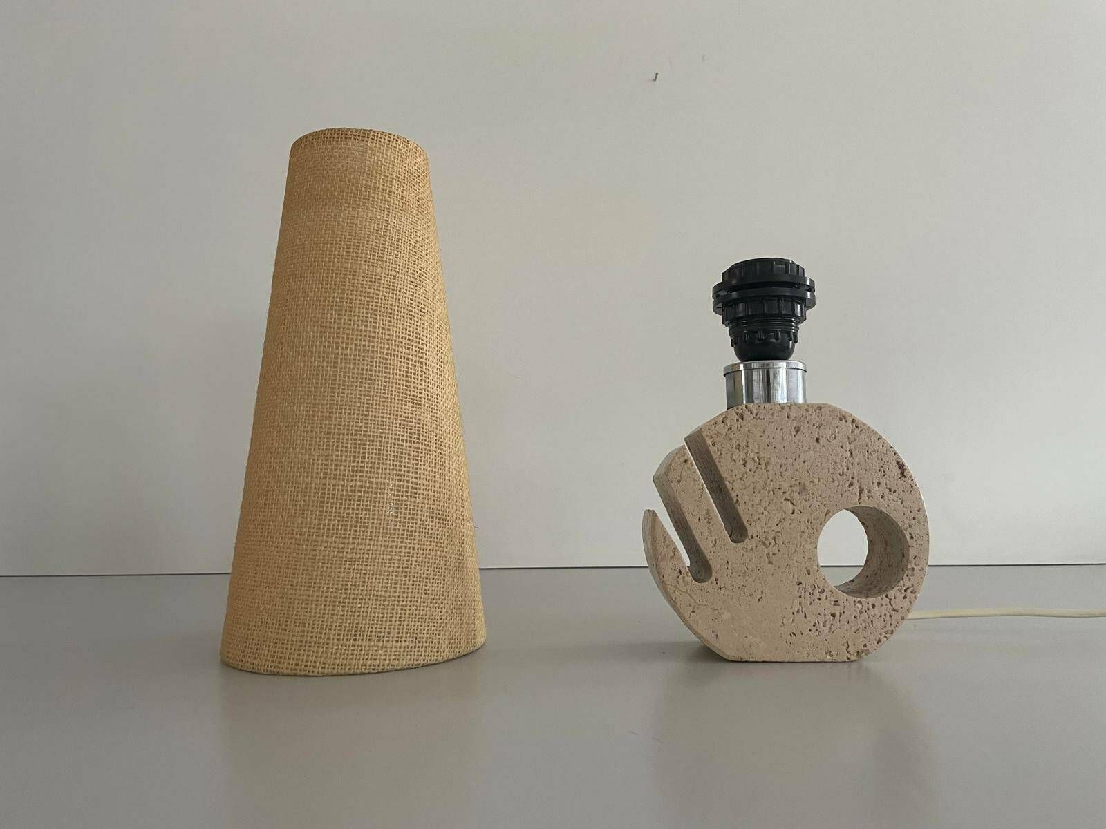 Lovely Fish Design Travertine Table Lamp By Fratelli Mannelli, Italy, 1970s photo 1305.0