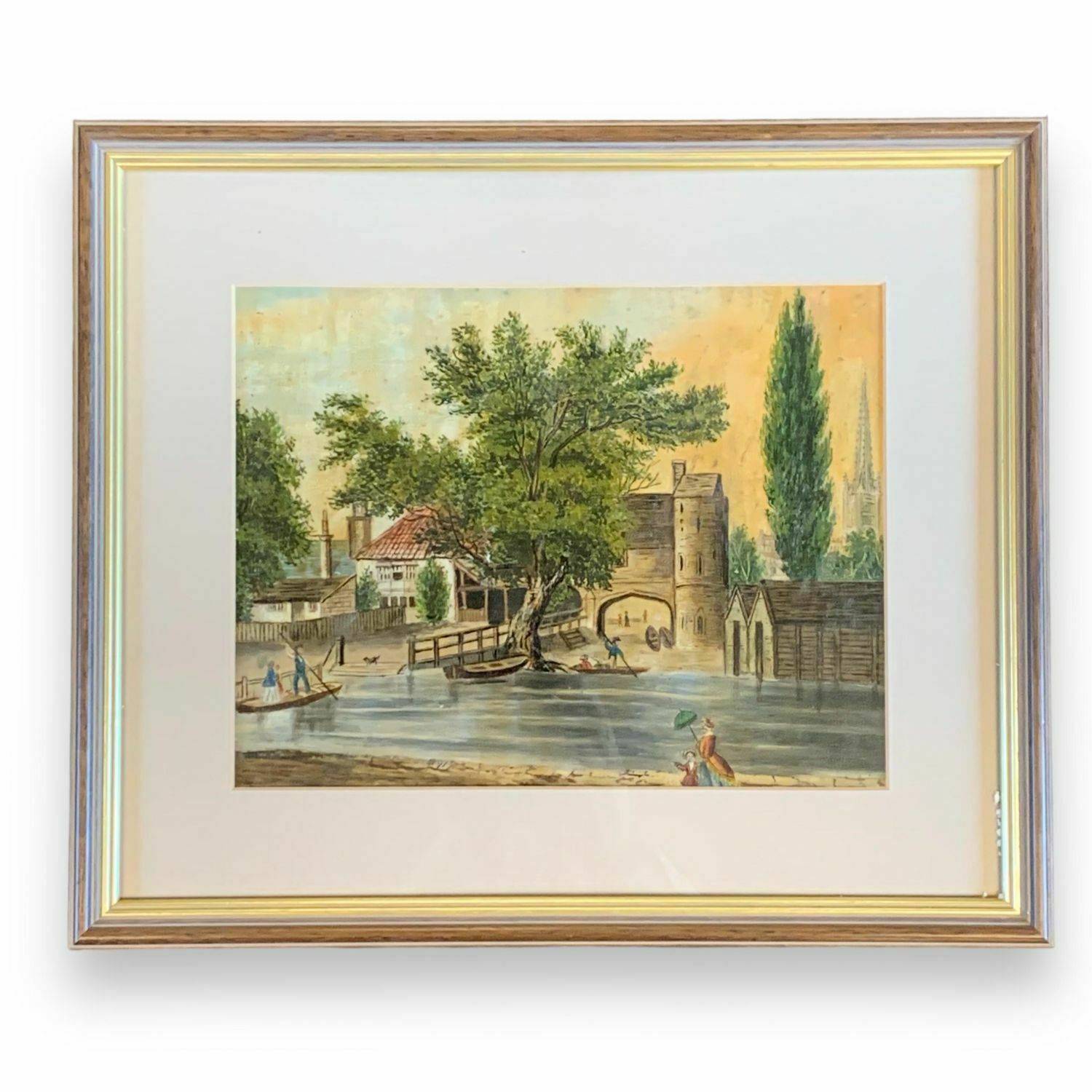 "Pull's Ferry" A 19th Century Norwich School Oil On Board Painting