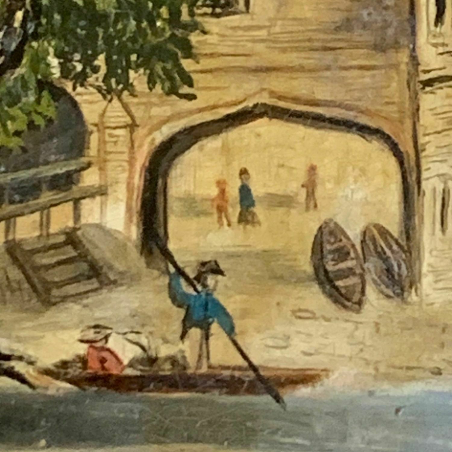 "Pull's Ferry" A 19th Century Norwich School Oil On Board Painting photo Art