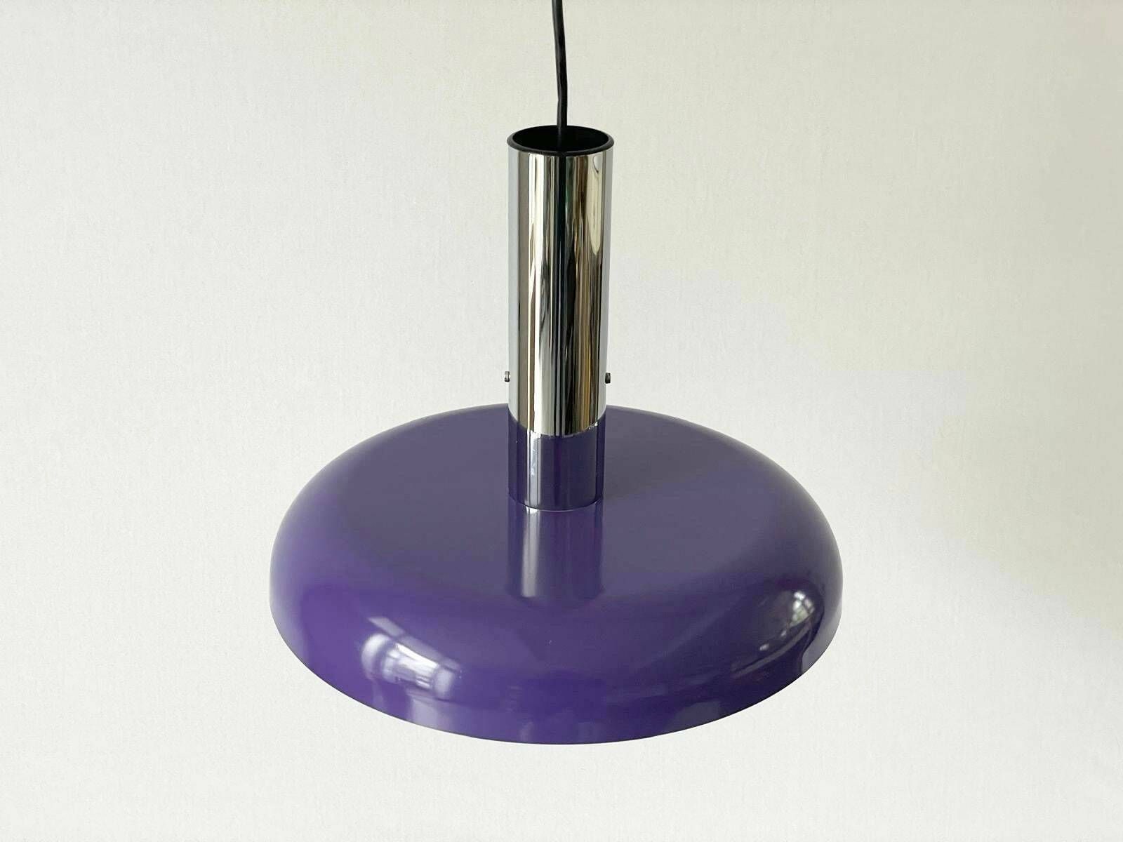 Space Age Maroon Pendant Lamp By Staff, 1970s, Germany