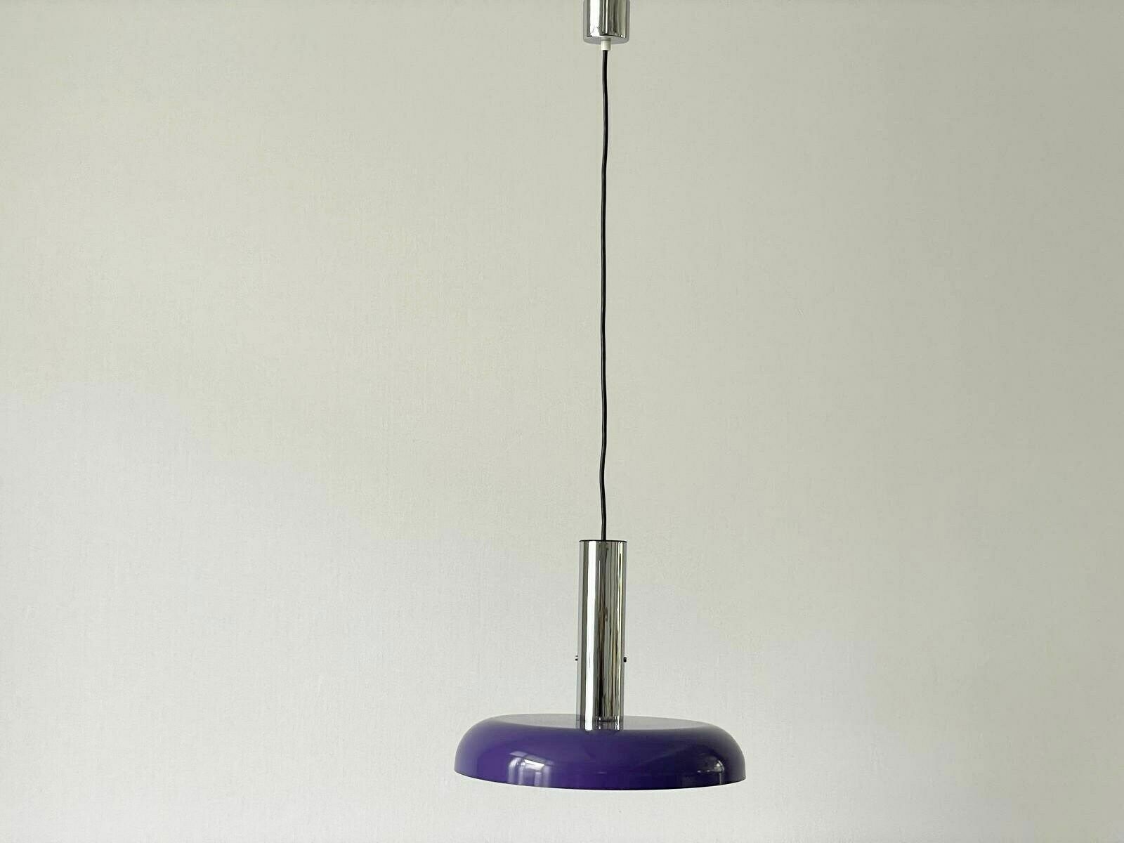 Space Age Maroon Pendant Lamp By Staff, 1970s, Germany photo for sale