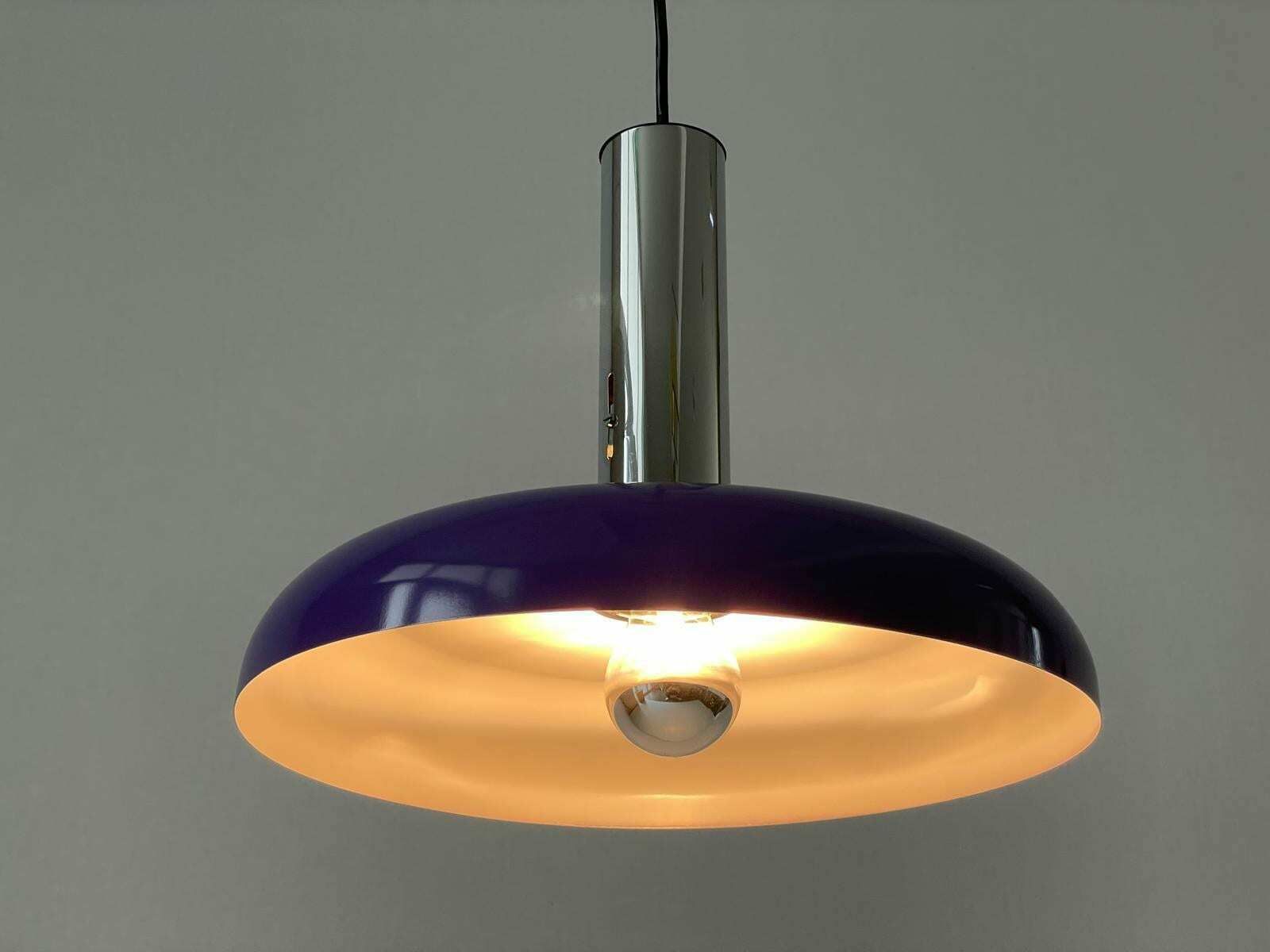Space Age Maroon Pendant Lamp By Staff, 1970s, Germany photo vintage